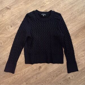 Ann Taylor Navy Cable Knit Sweater